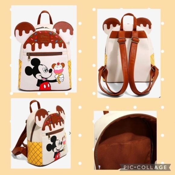 Loungefly Handbags - Loungefly Disney Mickey Mouse Ice Cream Mini Backpack (#999125)